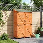 vidaXL Abri de jardin Marron 106 x 56 x 176 5 cm Bois d'ingénierie