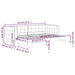 vidaXL Lit de jour avec gigogne sans matelas bleu 80x200 cm