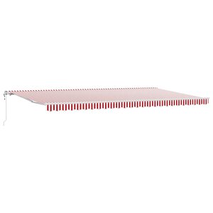 vidaXL Auvent Rétractable 600 × 350 cm Rouge et blanc