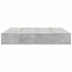 vidaXL Cadre de lit avec rangement Gris béton 200 x 200 cm