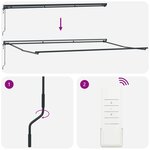 vidaXL Cadre d'auvent Anthracite 500 × 300 cm