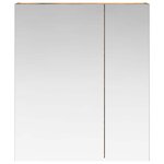 vidaXL Armoire Miroir de Salle de Bain Chêne fumé 60 x 14 5 x 70 cm