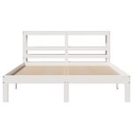 vidaXL Cadre de lit avec tête de lit sans matelas blanc 140x200 cm
