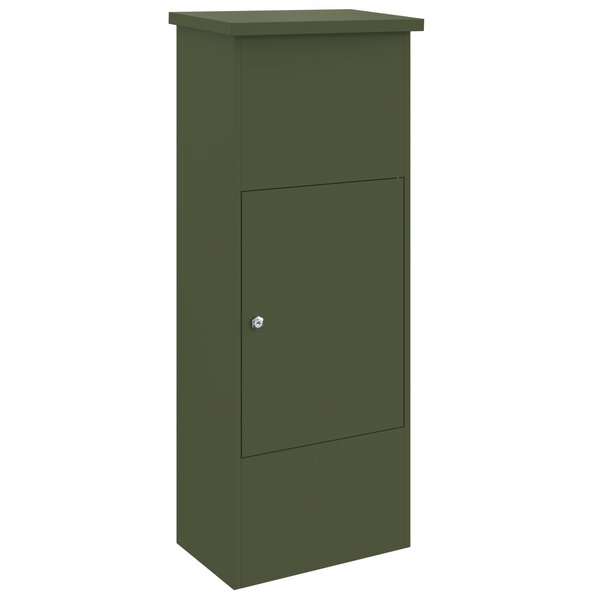 vidaXL Boîte de dépôt de colis Vert olive 44.5 x 29 x 110.5 cm Acier