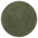 vidaXL Tapis HUARTE à poils courts doux et lavable vert forêt Ø 80 cm