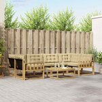 vidaXL Ensemble de canapés d'extérieur 7 pc Blanc et Beige