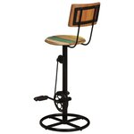 vidaXL Tabourets de bar lot de 2 bois de récupération massif