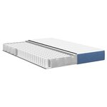vidaXL Matelas de Lit avec matelas Bleu 160 x 200 cm tissu