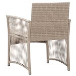 vidaXL Fauteuils de jardin avec coussins 2 Pièces Beige Résine tressée