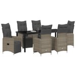 vidaXL Ensemble de salle à manger pour jardin 7 Pièces Gris polyrotin