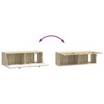 vidaXL Meuble TV mural Chêne Sonoma 98 x 31 x 30 cm Bois d'ingénierie