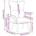 Fauteuil Relaxant vidaXL en Tissu Gris Foncé
