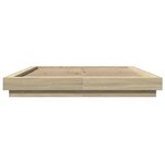 vidaXL Cadre de lit avec lumières LED sans matelas 160x200 cm