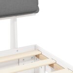 vidaXL Cadre de lit avec tête de lit rembourrée Gris clair