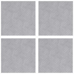 vidaXL Nez de marche Carré 4 Pièces Argenté 30 x 30 cm Aluminium