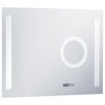 vidaXL Miroir mural à LED de salle de bain et capteur tactile 80x60 cm
