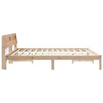 vidaXL Cadre de lit Marron 180 x 200 cm Bois massif en pin