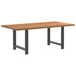 vidaXL Table à manger marron clair bois de chêne massif rectangulaire