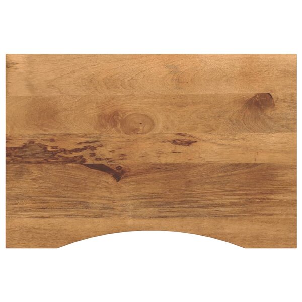 vidaXL Dessus de bureau avec courbe 100x60x2 5 cm manguier massif brut