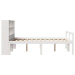 vidaXL Lit bibliothèque sans matelas blanc 160x200 cm bois pin massif