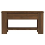vidaXL Table basse Chêne marron 101x49x52 cm Bois d'ingénierie