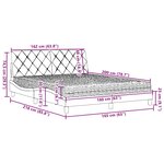 vidaXL Lit avec matelas bleu 160x200 cm tissu