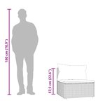 vidaXL Canapés centraux de jardin coussins 2Pièces marron résine tressée