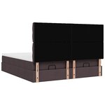 VidaXL Cadre de lit ottoman avec matelas marron foncé 160x200 cm tissu