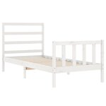 vidaXL Cadre de lit sans matelas blanc 90x190 cm bois de pin massif