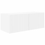 vidaXL Ensemble de meuble TV mural 4 Pièces Blanc Bois d'ingénierie