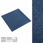 vidaXL Tapis 20 Pièces Bleu foncé 50 x 50 cm 100  Polypropylène