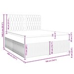 vidaXL Sommier à lattes de lit et matelas Gris foncé 180x200cm Velours