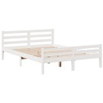 vidaXL Lit bibliothèque sans matelas blanc 160x200 cm bois pin massif