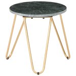 vidaXL Table basse Vert 40x40x40 cm Pierre véritable et texture marbre
