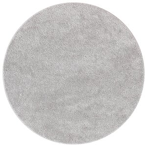 Tapis Shaggy vidaXL avec support en latex Gris ø160 cm