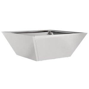 vidaXL Cache-pot de jardin Argent 40 x 40 x 15 cm Acier inoxydable