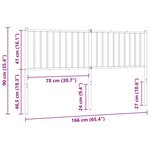 vidaXL Tête de lit de remplacement métal blanc 160 cm