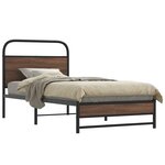 vidaXL Cadre de lit sans matelas 90x200cm chêne marron bois ingénierie