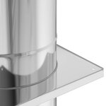 vidaXL Extension de Conduit Argent 35 x 35 x 65 cm Acier inoxydable