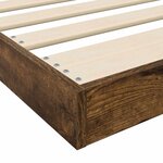 vidaXL Cadre de lit surélevé Chêne fumé 86 5 x 190 cm