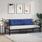 vidaXL Coussin de Dos Bleu police 180 x 50 cm Tissu en velours côtelé