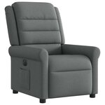 vidaXL Fauteuil inclinable électrique Gris foncé Tissu