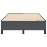 Lit Box Spring vidaXL Gris Foncé Petit Double en Tissu Velours Côtélé