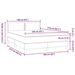 vidaXL Sommier à lattes de lit avec matelas noir 160x210 cm velours