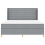 vidaXL Lit à ressorts avec matelas gris foncé 90x190 cm Gris clair