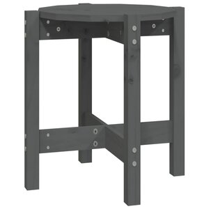 vidaXL Table basse Gris Ø 42 5x45 cm Bois massif de pin