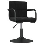 vidaXL Chaises pivotantes à manger lot de 6 noir velours