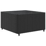 vidaXL Salon de jardin 7 Pièces avec coussins Noir Résine tressée