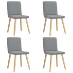 vidaXL Chaises à manger lot de 4 gris clair tissu