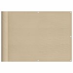 vidaXL Écran de balcon beige 75x700 cm 100  polyester oxford